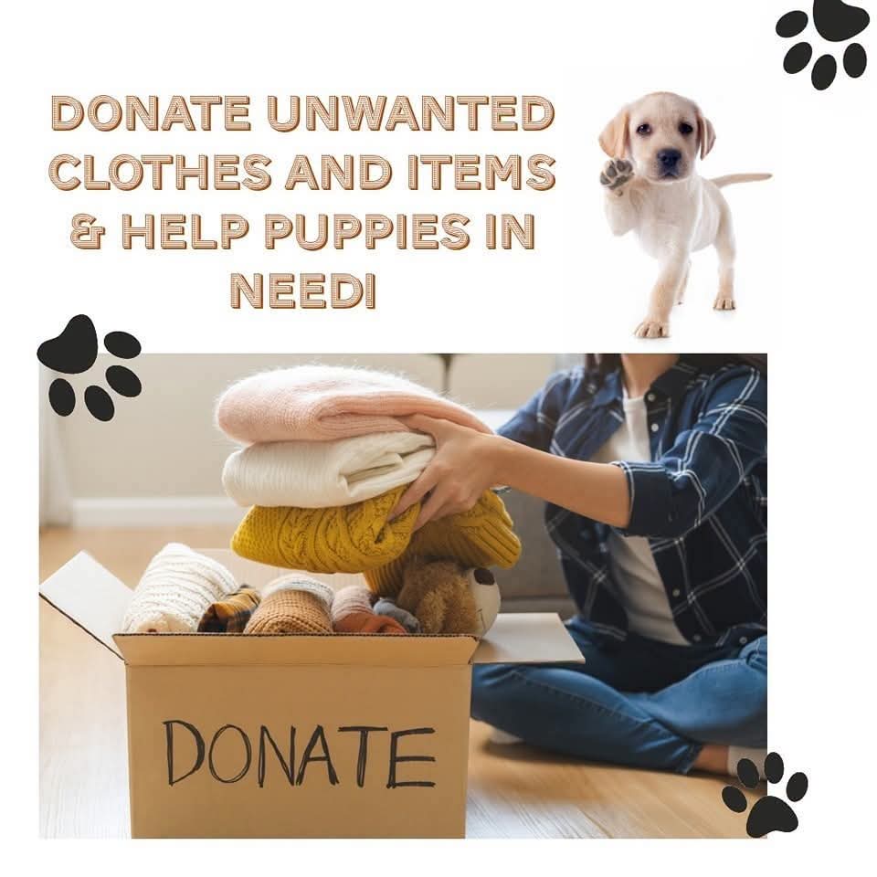 Donate unwanted clothes and items and help puppies in need